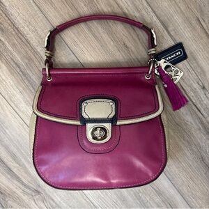 Coach Legacy Willis 70th Anniversary 19031 Berry and Slate Distressed Leather